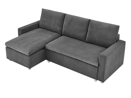 Convertible L Shaped Sleeper Sofa Bed With Reversible Chaise And Storage