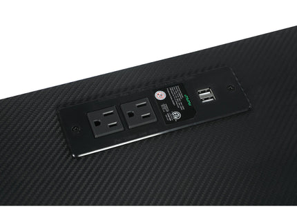 Darby - Writing Desk With USB Ports - Black