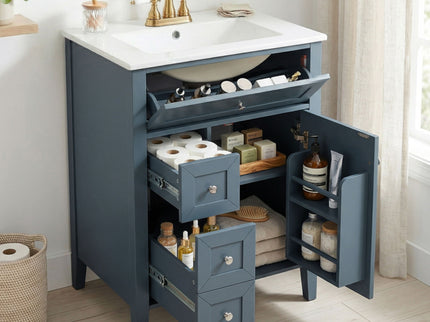 Bathroom Vanity With Sink, Soft Closing Cabinet