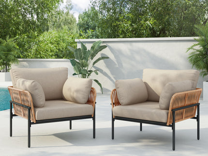 Rope Lounge Chair With Cushions For Modern Spaces