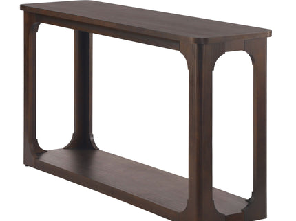 Console Table With Open Arch Cutouts For Living Room Hallway - Espresso