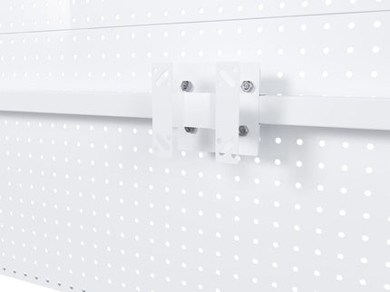 Clamp On Desk Pegboard With Single Monitor Stand