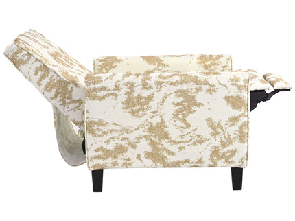 Push Back Upholstered Recliner Armchair