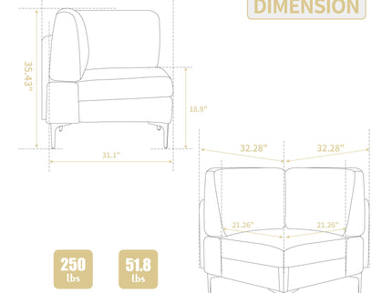 Modular Sectional Sofa Corner Seat