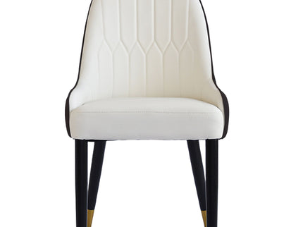 Modern Sponge-Filled Dining Chair, Solid Wood Metal Legs, Suitable For Restaurants, Living Rooms And Rooms (Set of 2)