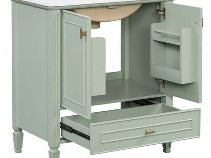 Freestanding Vanity With 1 Drawer & 2 Soft Close Doors With Door Mounted Storage