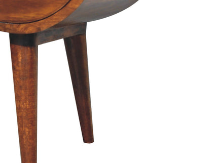 Large Chestnut Circular Bedside