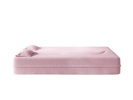 Modern Floor Sleeper Sofa Bed With 2 Pillows, Convertible Twin Size Folding Mattress For Living Room