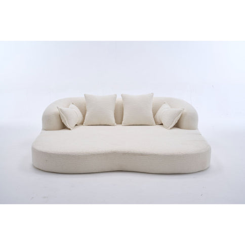 Foldable Sofa Bed, Boneless Couch Convertible Sleeper With 4 Pillows