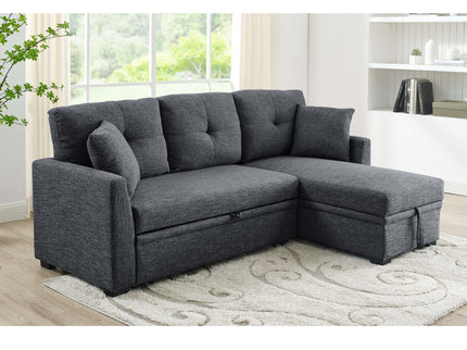 Upholstered Sectional & Pull Out Bed And Chaise Storage