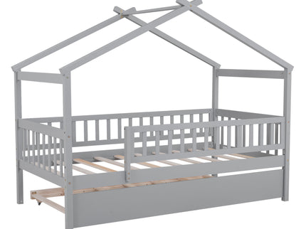 Creativity House Bed With Twin Size Trundle