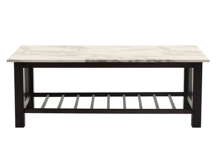 3 Piece Occasional Table Set, 1 Coffee Table And 2 End Tables, Open Storage Design - Walnut