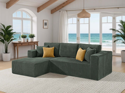 L - Shape Full Compressed Upholstered Sectional