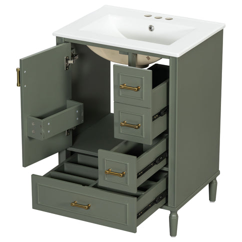 Traditional Bathroom Vanity Set With Soft Close Doors