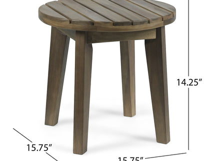Outdoor Acacia Wood Side Table With Weather Resistance