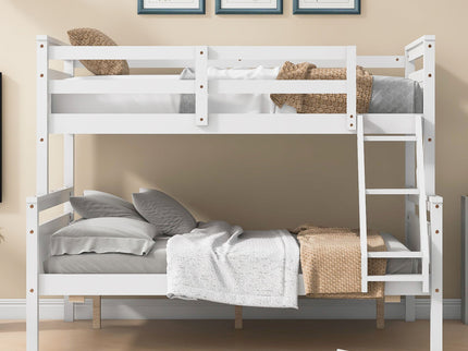 Bunk Bed With Ladder And Safety Guardrail