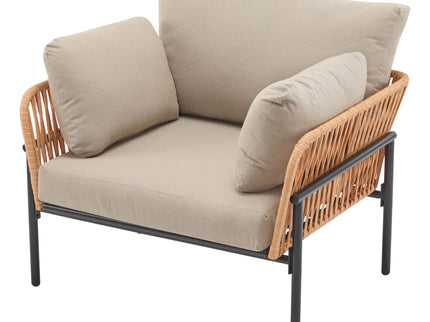 Rope Lounge Chair With Cushions For Modern Spaces