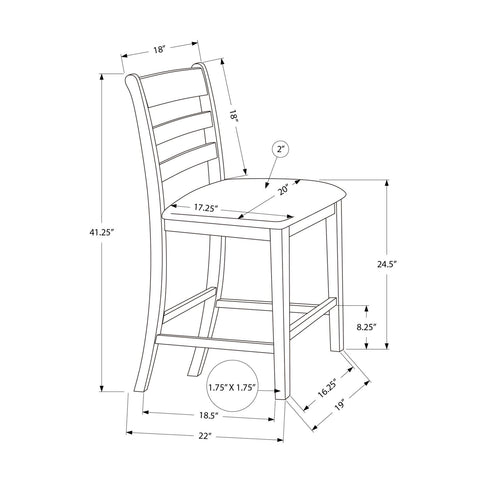 Counter Height Dining Chairs (Set of 2) - Antique Gray