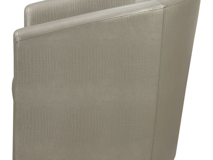 Swivel Armchair With Barrel-Back Design