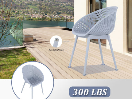 Modern Lounge Chair Set With Round Table