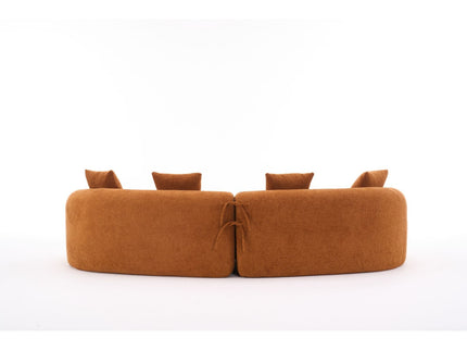 4 Seater Sofa With Fabric, 30D, 60 Hardness Full Sponge, 4 Pillow For Living Room, Home Furniture Sleeper Sectional Sofa For Apartment