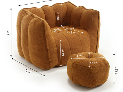 Soft Bean Bag Chair With High Resilient Foam