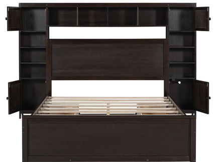 Bed With All In One Cabinet, Shelf And Sockets