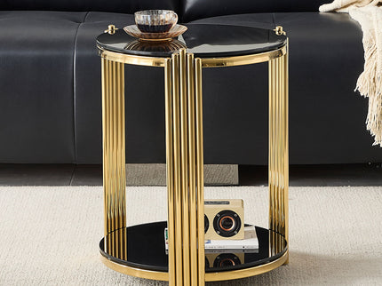 Round Table With Double Layer Storage