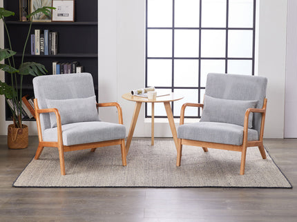 Accent Arm Chair With Pillow Upholstered