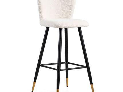 Modern Style Barstool, Tipped Ends, Suitable For Various Decoration Styles - White