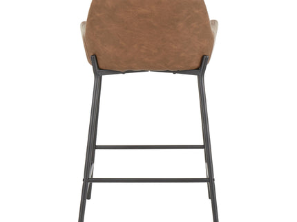 Daniella - Industrial Fixed Height Counter Stool (Set of 2)