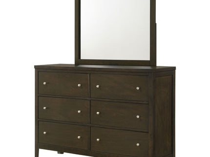 Clement - 6 Drawer Dresser With Mirror - Dark Coffee