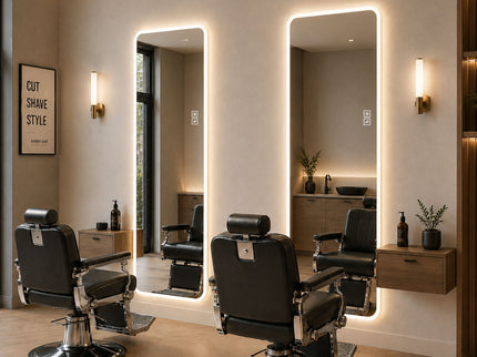 LED Full Length Mirror With Frosted Edge Lighting, 3 Color Temperatures