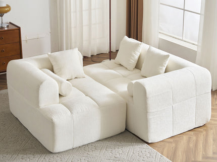 Sectional Free Combined Sofa With 2 Side Pockets