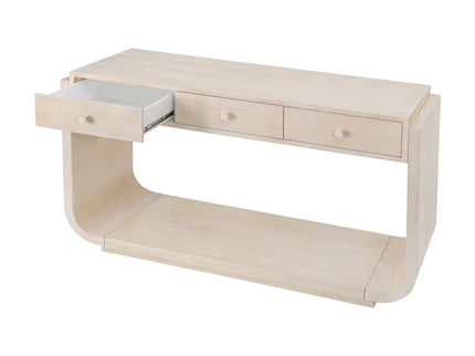 Console Table With 3 Drawers, Display Shelf