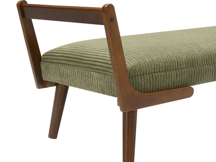Mid-Century Bench With Wood Legs