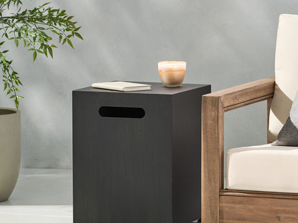 Modern Tank Holder Side Table With Powder Coated Frame