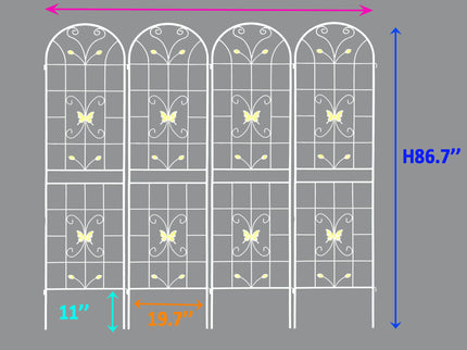 Garden Metal Trellis Rustproof Trellis For Climbing Plants Outdoor Flower Support