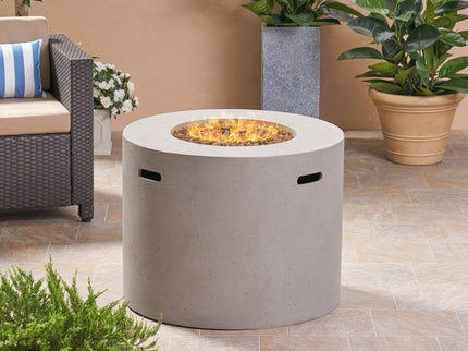 Round Iron Fire Pit With 40, 000 Btu