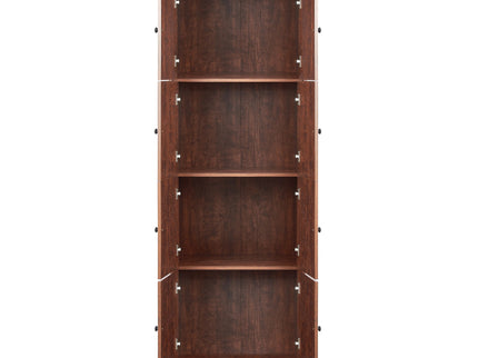 Tall Storage Cabinet With 8 Doors And 4 Shelves, Wall Storage Cabinet For Living Room, Kitchen, Office, Bedroom, Bathroom