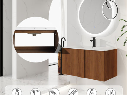 Floating Bathroom Vanity With Sink Combo