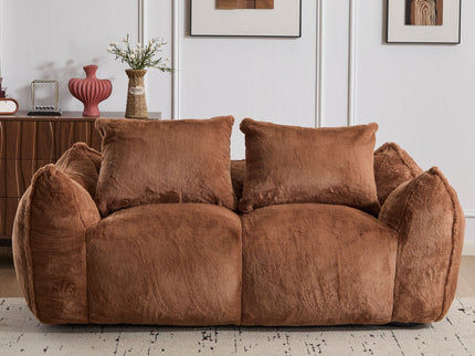 Giant Bean Bag Couch, Ultra Soft Fluffy Loveseat For Living Room