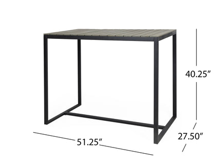 Ernesto - Outdoor Industrial Acacia Wood Bar Table