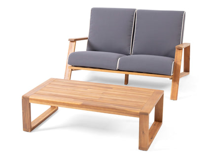 Paloma - Contemporary Loveseat And Coffee Table Set With Weather Resistant Cushions