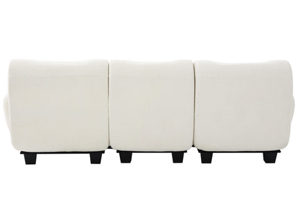 3 Seater Sofa Couch With Curved Armrests