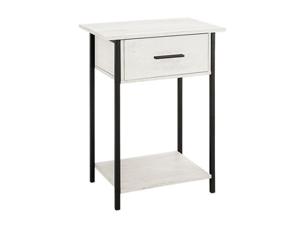 Contemporary 2 Tier Accent Table With Storage Drawer