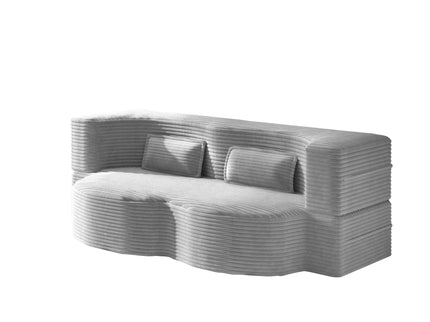 Floor Sofa With 2 Pillows, Convertible Twin Size Mattress For Living Room