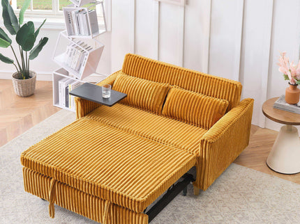 Pull Out Sofa With Movable Tabletop And USB Ports