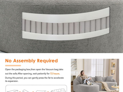 Combined Sofa With 4 Pillows