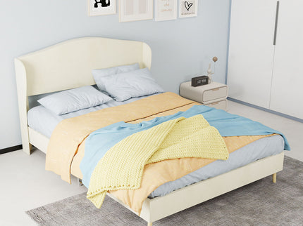 Upholstered Bed, Tufted Headboard, Comfortable Sleep